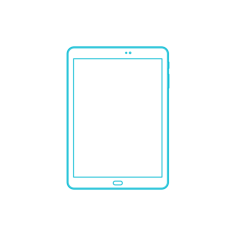 Digital Samsung Galaxy Tab S3 Editable Svg Line Art, Free Vectors File
